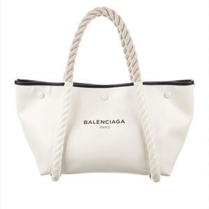Balenciaga Cream Tote with Rope Handles